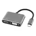 Cable Convertidor Usb-c A Vga Y Hdmi Lj-59