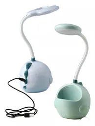 Lampara De Mesa Led Recargable Porta Lapiceros Dinosaurio