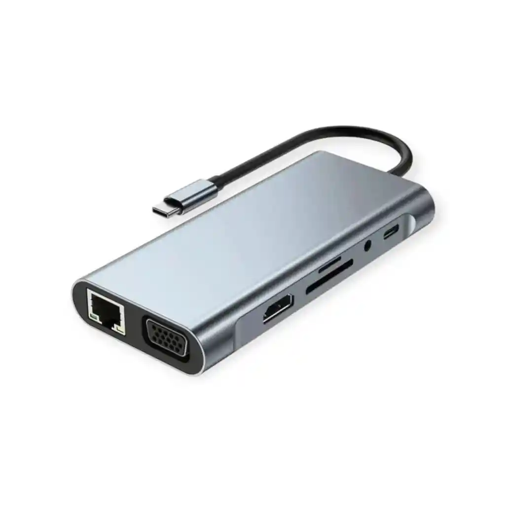 Convertidor Tipo C A Hdtv 11 En 1 /otg, Usb Hd Con 4 Puertos Usb-a Lj-49tp/hdtv11i