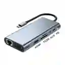 Convertidor Tipo C A Hdtv 11 En 1 /otg, Usb Hd Con 4 Puertos Usb-a Lj-49tp/hdtv11i