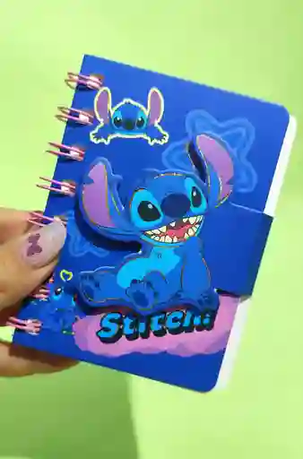 Mini Libreta Stitch Con Diseño De Relieve