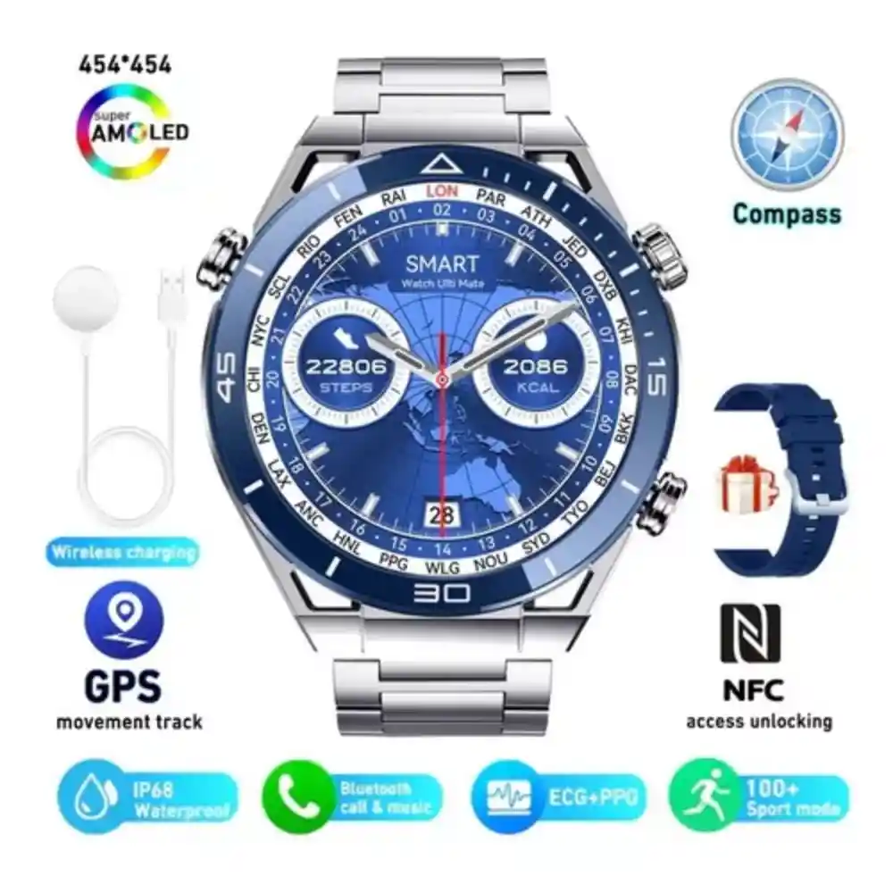 Reloj Inteligente Smart Watch Sk4 Ultimate 1.62inch Carga Qi