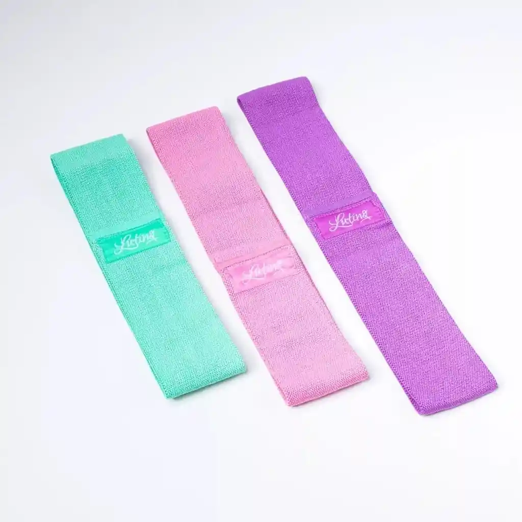 Set De Bandas De Tela Para Ejercicio X3 – Resistentes Y Antideslizantes
