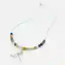 Collar Libélula De Plata Y Piedras Naturales