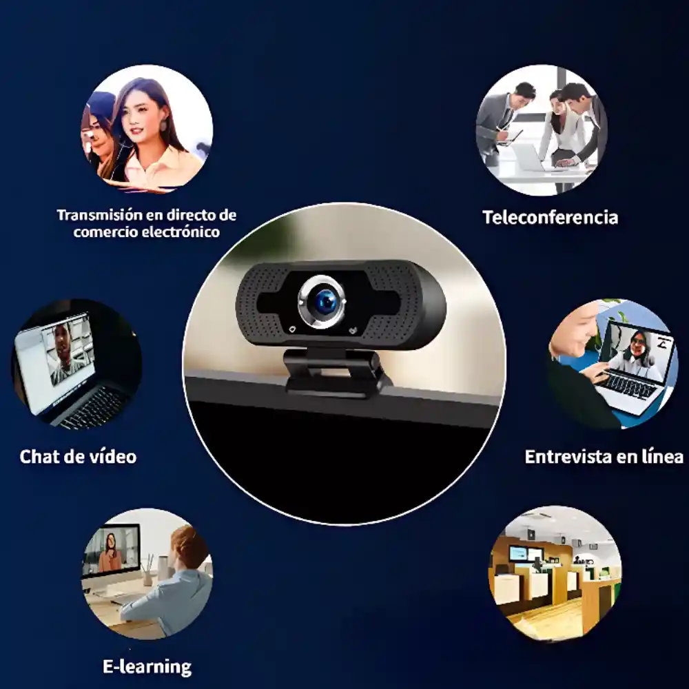 Cámara Webcam 2k Full Hd 360° Audio Y Video Usb X6