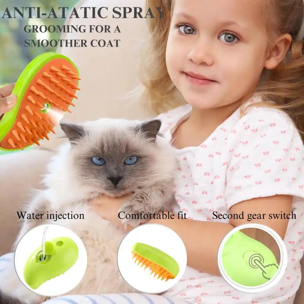 Cepillo De Vapor Multifuncional 3 En 1 – Cuida Y Asea A Tu Mascota