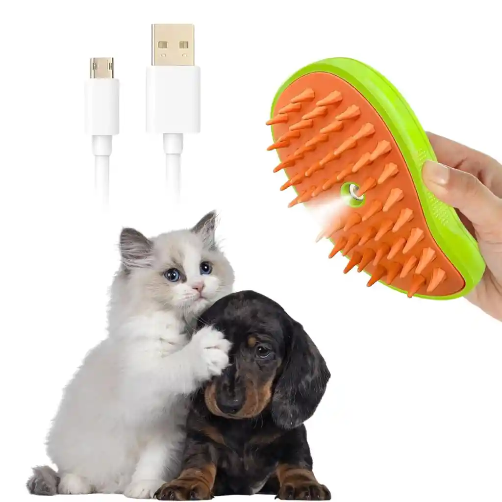 Cepillo De Vapor Multifuncional 3 En 1 – Cuida Y Asea A Tu Mascota