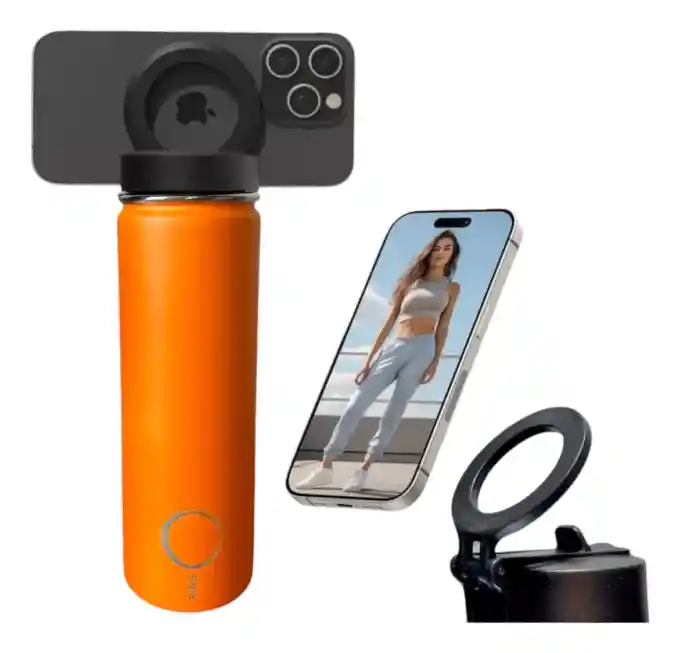 Termo Con Soporte Magnetico Para Celular Botella Deportiva Fk15-34