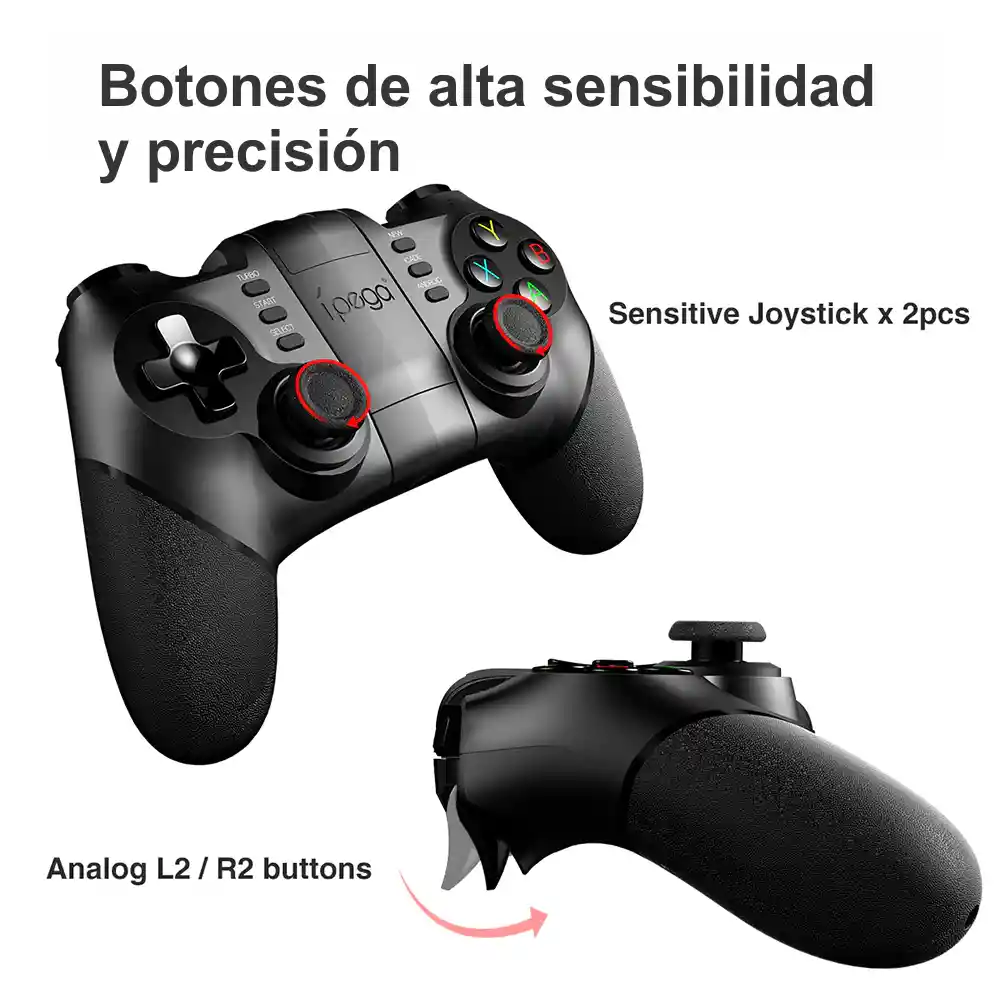 Control Ipega Pg-9076 Gamepad 3 En 1 Receptor Inalámbrico