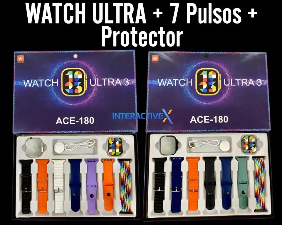 Reloj Ultra Inteligente + 7 Pulsos + Protector Pantalla /watch Ultra Set Inteligente