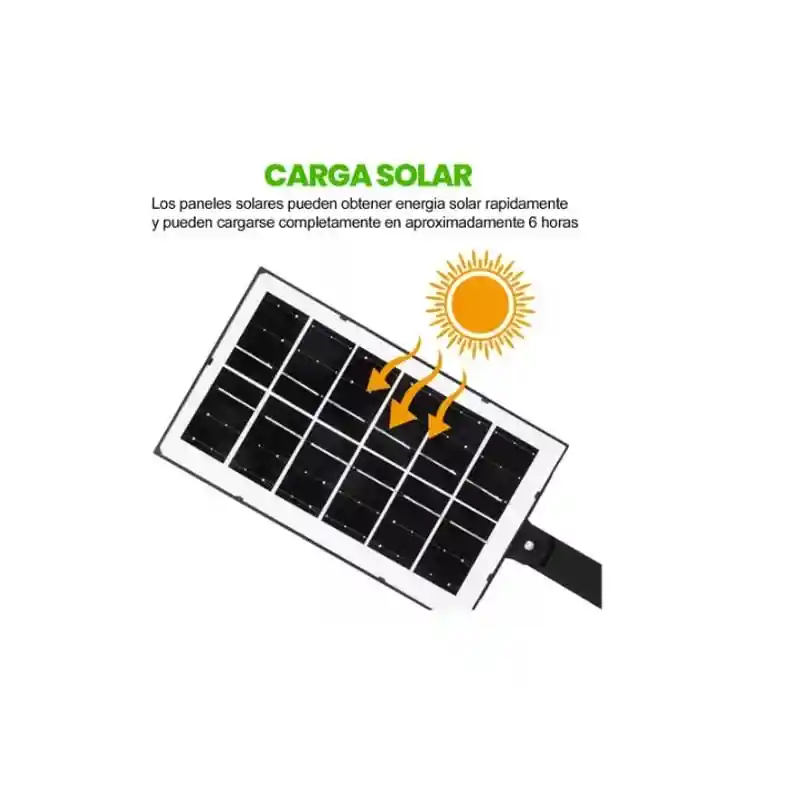 Foco Led Solar Ip65 Con Sensor De Movimiento