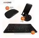Teclado Inalambrico 3 En 1 Jertech Inn Receptor Usb Mouse Soporte Tablet O Celular Portatil