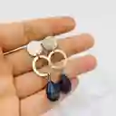 Aretes De Plata Con Piedra Lapislazuli