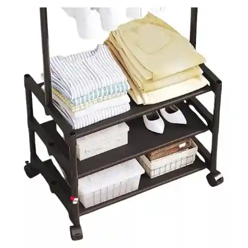 Organizador Zapatero Perchero 3 Niveles Con Rueda