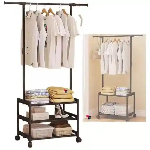 Organizador Zapatero Perchero 3 Niveles Con Rueda