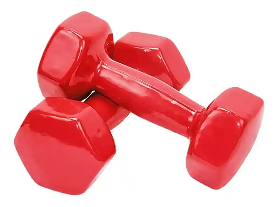 Set X2 Mancuernas 1kg Hierro Cubierta Vinilo