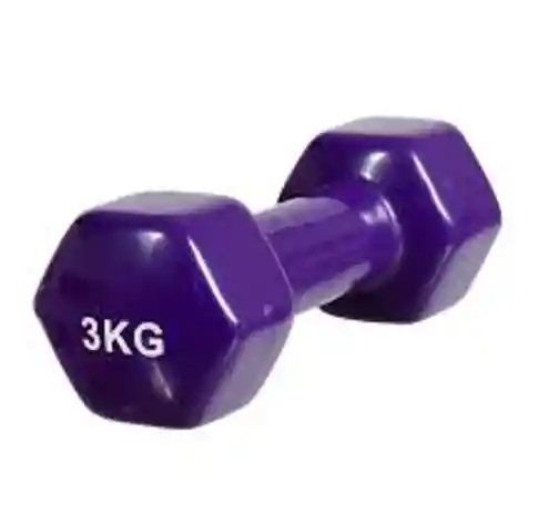 Set X2 Mancuernas 3kg Hierro Cubierta Vinilo