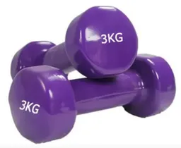 Set X2 Mancuernas 3kg Hierro Cubierta Vinilo