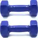 Set X2 Mancuernas 5kg Hierro Cubierta Vinilo