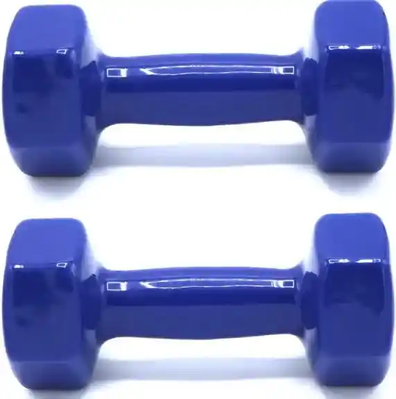 Set X2 Mancuernas 5kg Hierro Cubierta Vinilo
