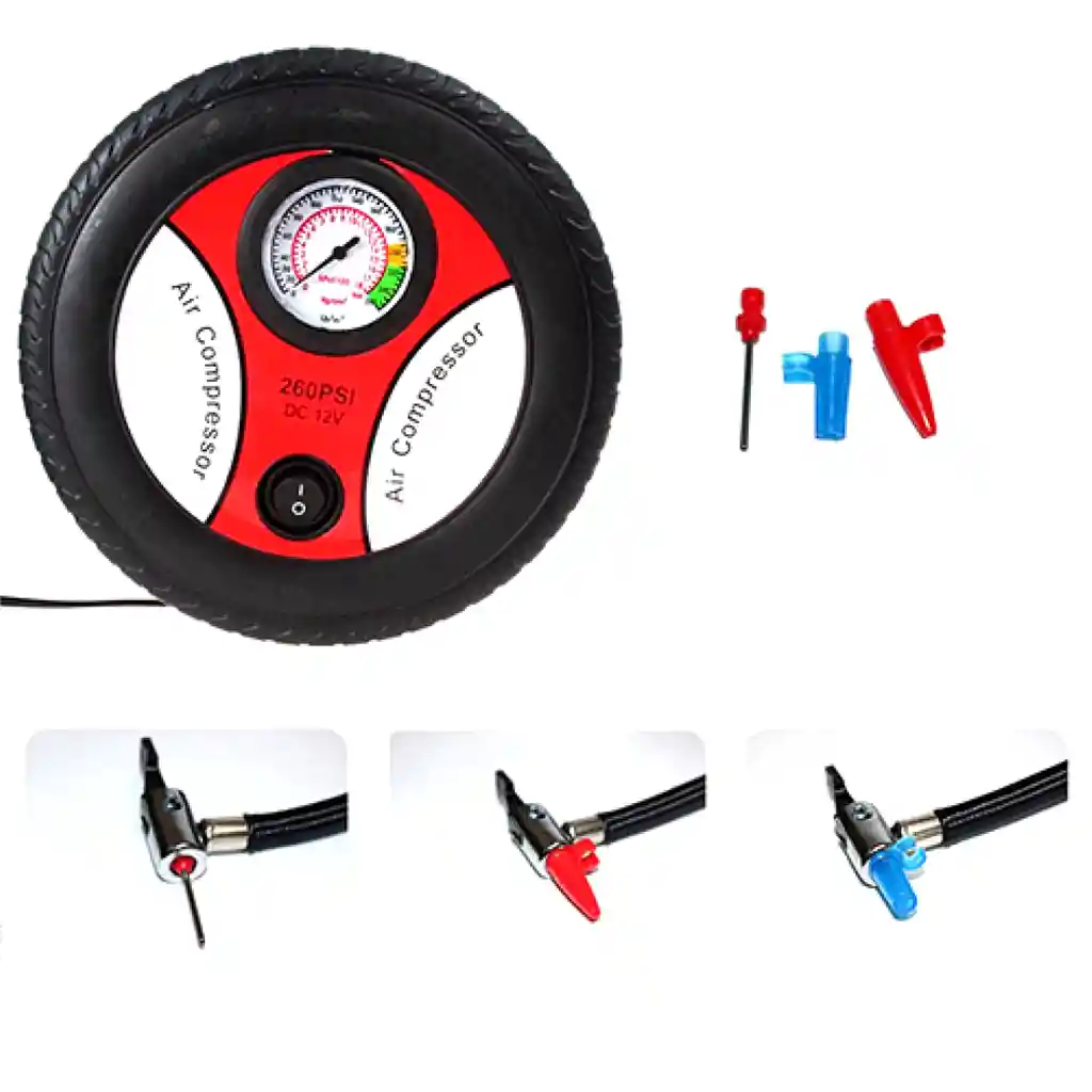 Compresor Portátil Para Auto – Rápido Y Eficiente (rojo)