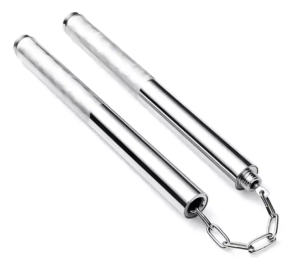 Nunchaku 2 En 1 Metálico Entrenamiento De Kung Fu, Karate,
