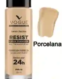 Base Liquida Vogue Resist 24 Horas Tono Porcelana
