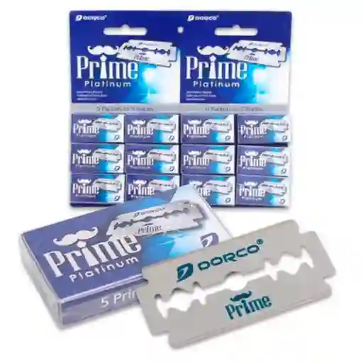 Cuchillas Dorco Prime X60 Unidades Barbería Platinum