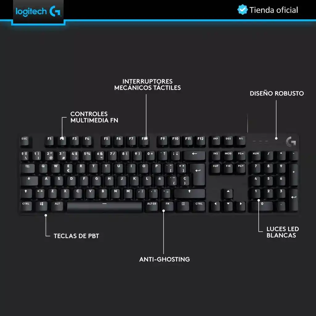 Teclado Mecanico Logitech G413 Se - Numerico