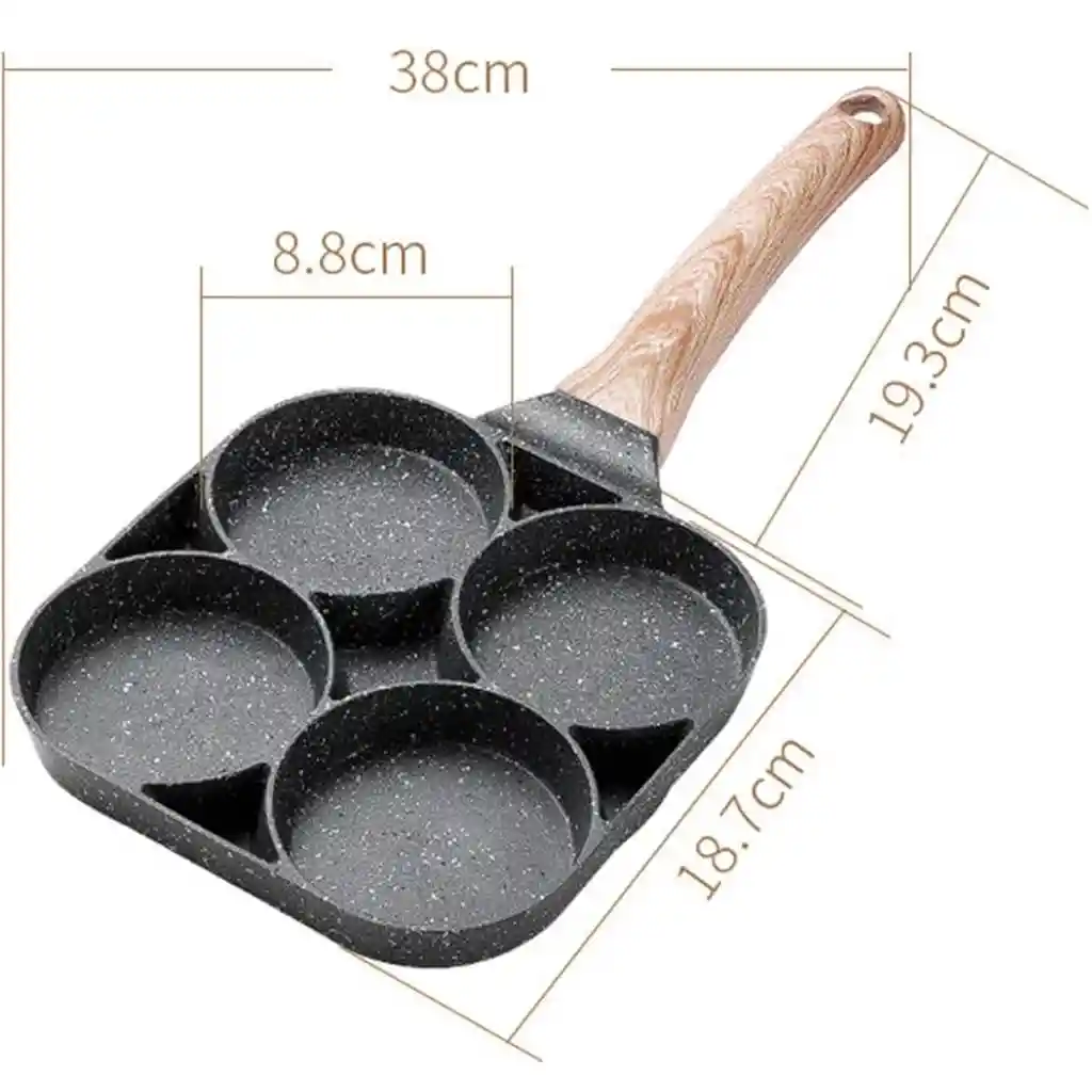 Sartén Dividido De Acero 4 Puestos – Cocina Fácil Y Sin Mezclar Sabores