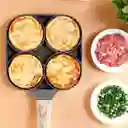 Sartén Dividido De Acero 4 Puestos – Cocina Fácil Y Sin Mezclar Sabores
