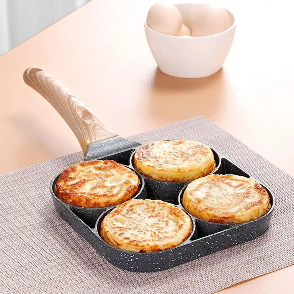 Sartén Dividido De Acero 4 Puestos – Cocina Fácil Y Sin Mezclar Sabores