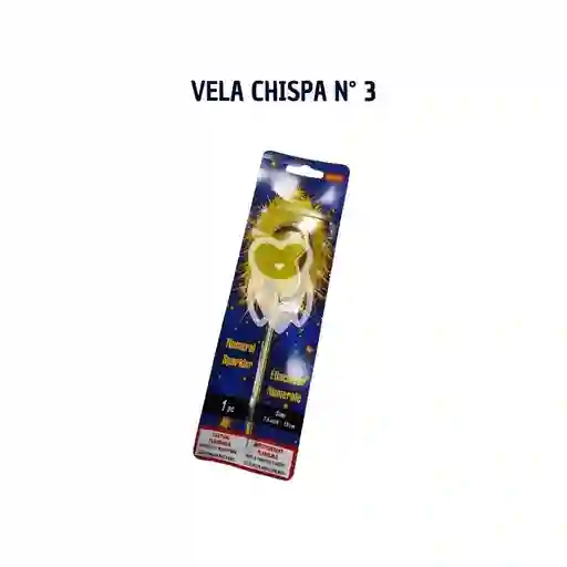 Vela Numero Chispa # 3