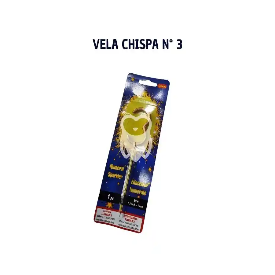 Vela Numero Chispa # 3