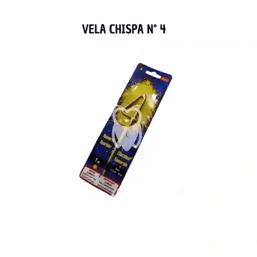 Vela Numero Chispa # 4