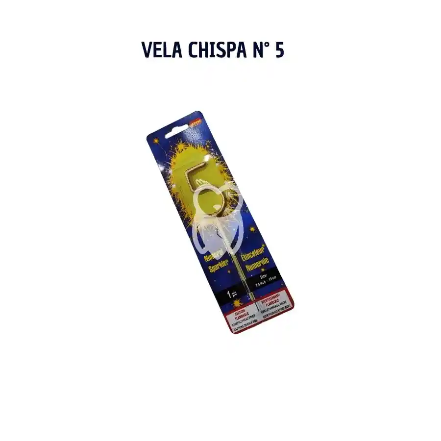 Vela Numero Chispa # 5