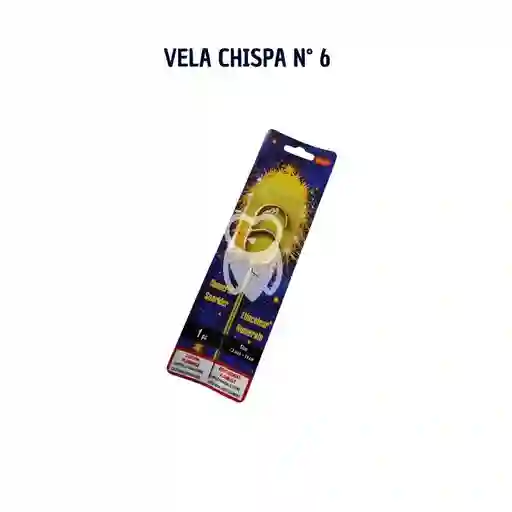 Vela Numero Chispa # 6