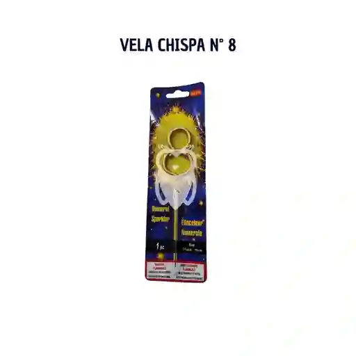 Vela Numero Chispa # 8