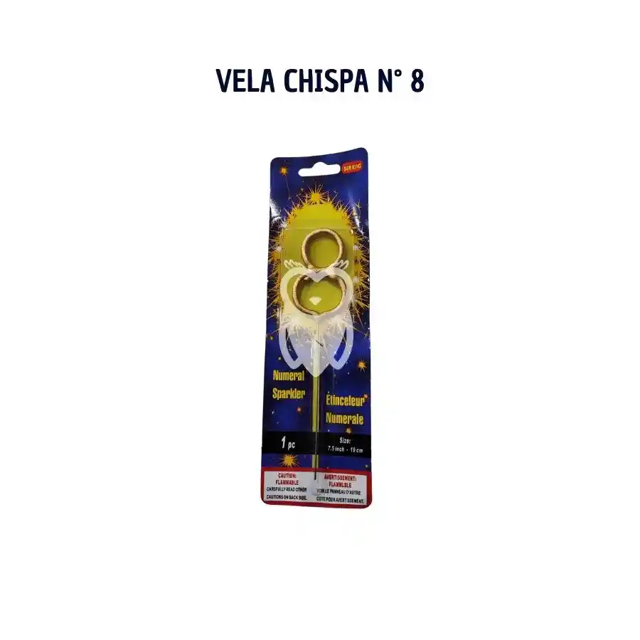 Vela Numero Chispa # 8