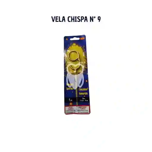 Vela Numero Chispa # 9
