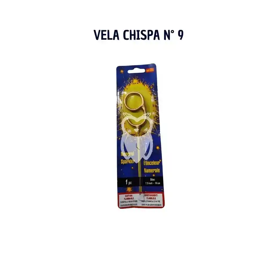 Vela Numero Chispa # 9
