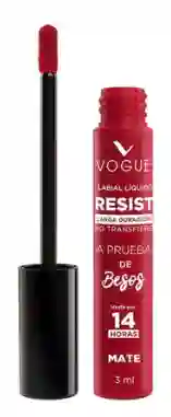 Vogue Labial Líquido A Prueba De Besos Tono Decidida