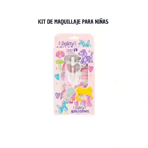 Ojos Kit Maquillaje Niña Party Balloons