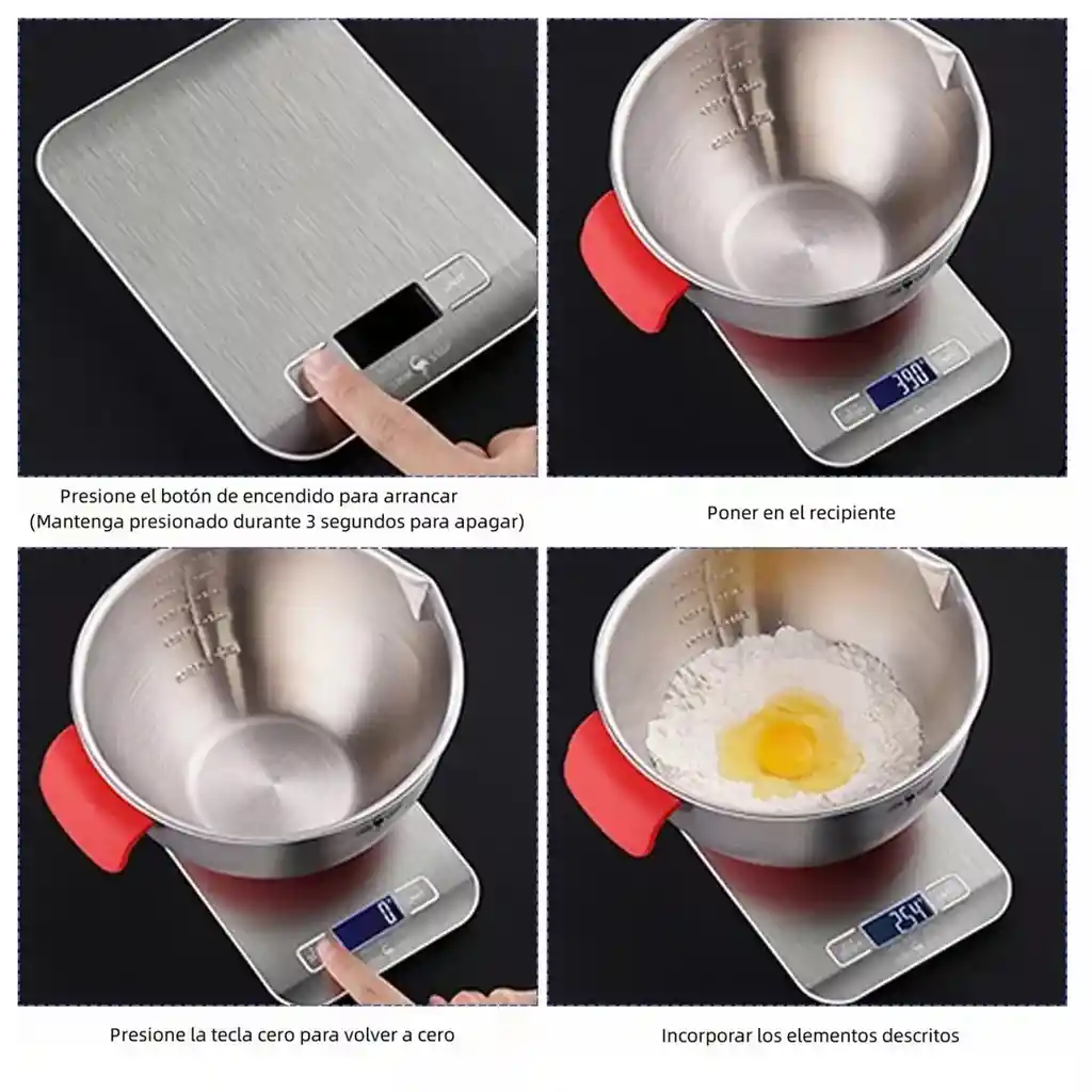 Gramera Digital Recargable Para Cocina – Compacta Y Precisa