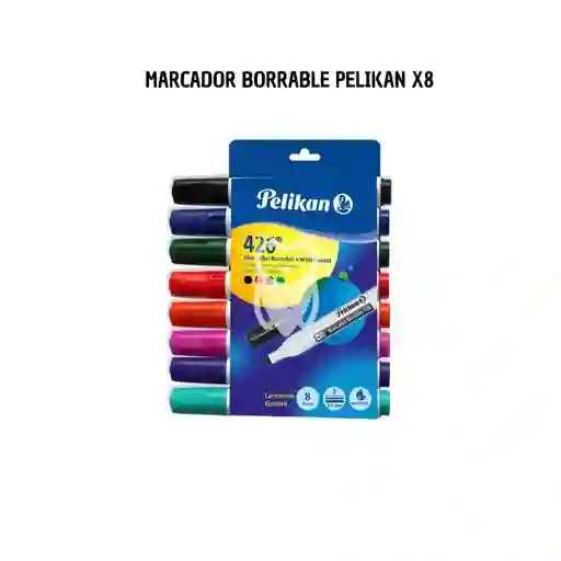 Marcador Pelikan 426 X8 Borrable+borrado
