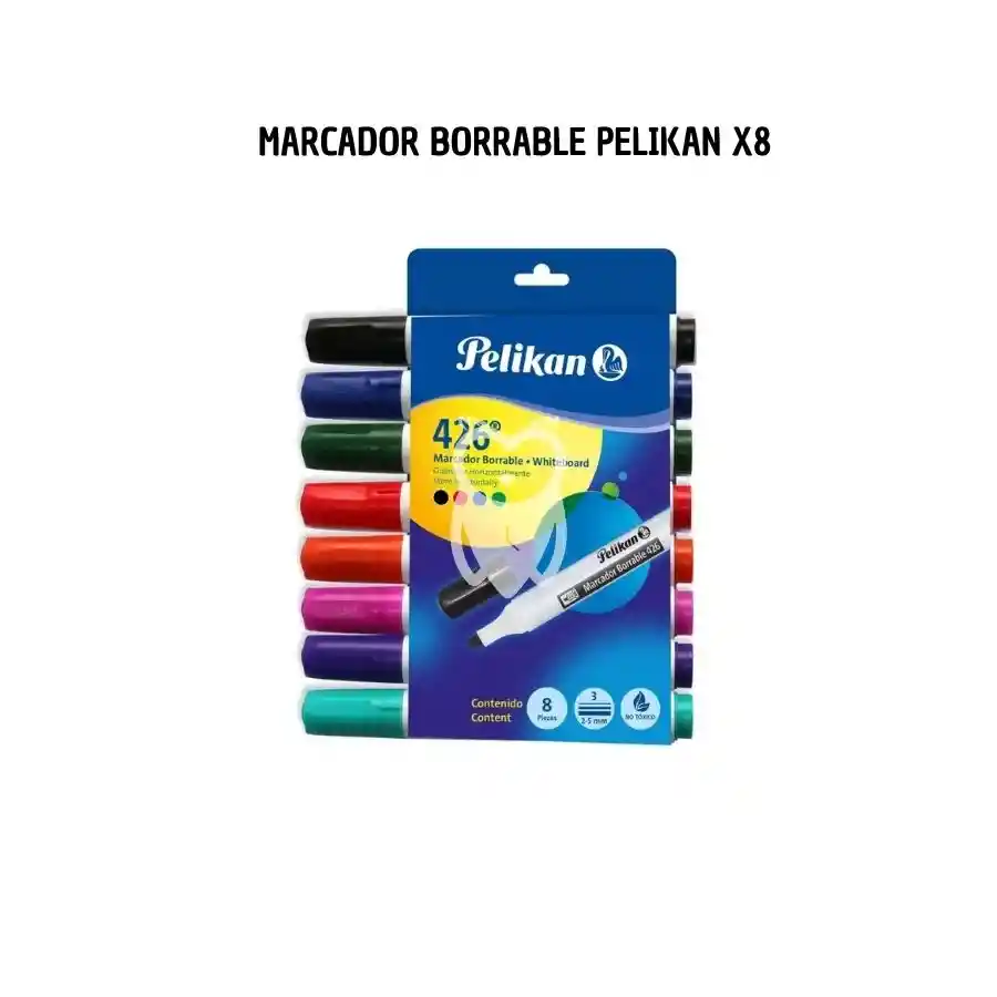 Marcador Pelikan 426 X8 Borrable+borrado