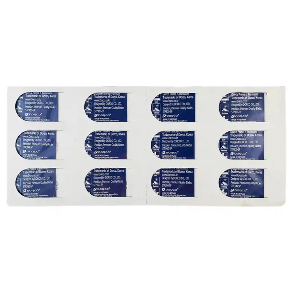 Cuchillas Dorco Prime X60 Unidades Barbería Platinum