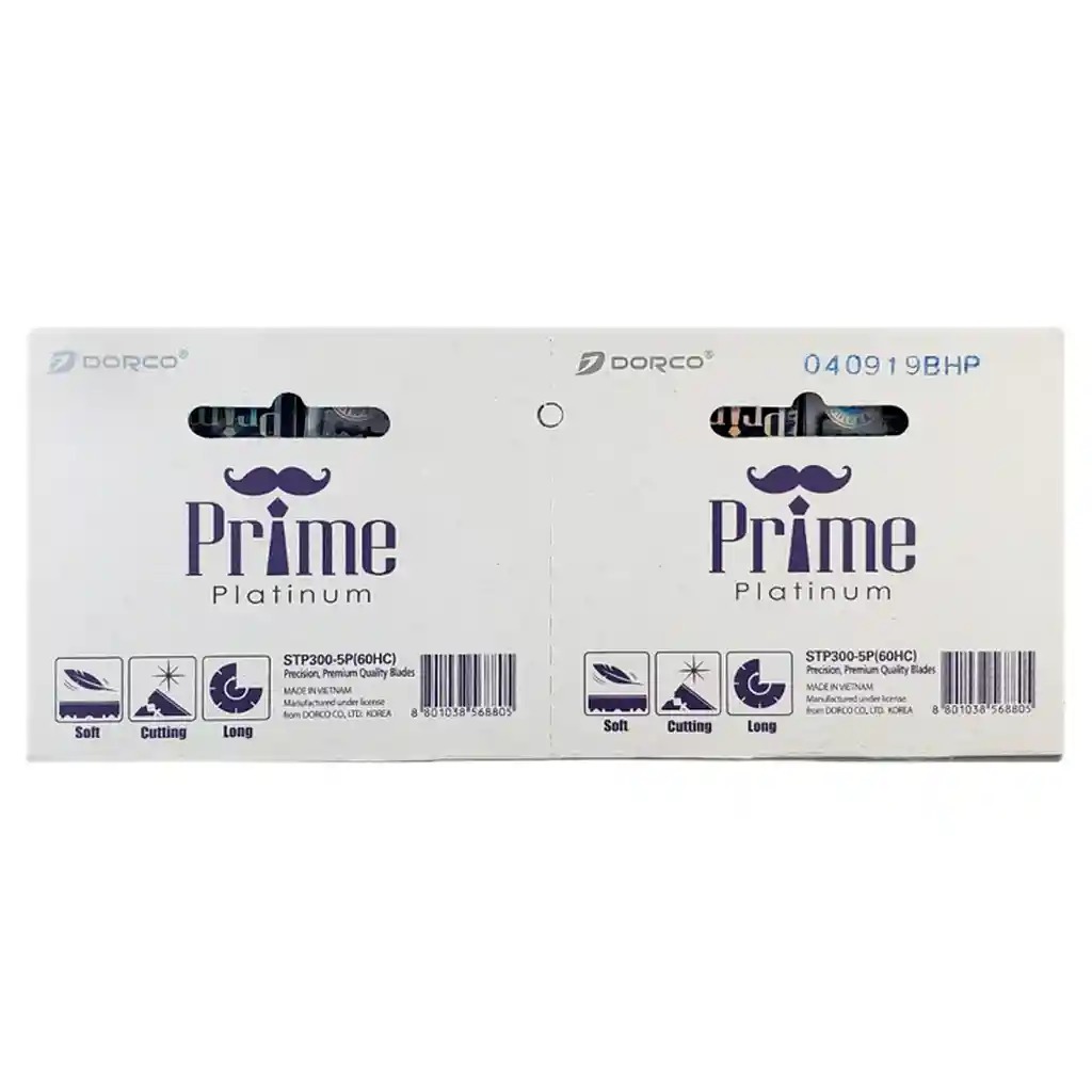 Cuchillas Dorco Prime X60 Unidades Barbería Platinum