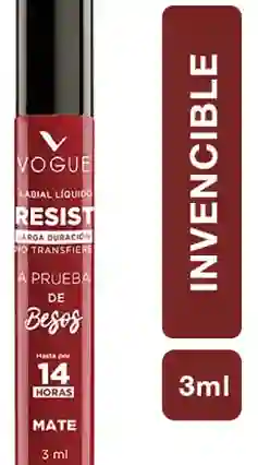 Vogue Labial Líquido A Prueba De Besos Tono Invencible