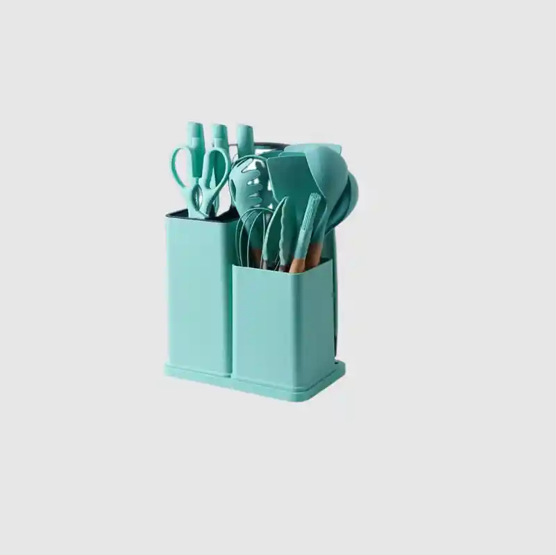 Set De 19 Utensilios De Cocina Premium Cucharones Cuchillos
